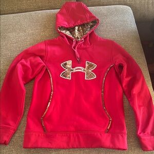 Under Armour Red Hoodie with Camo Accents